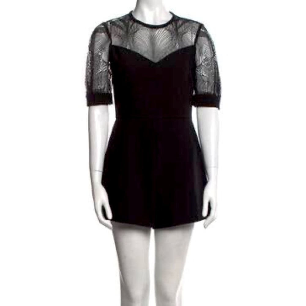 MAJE Black Crew Neck Romper
